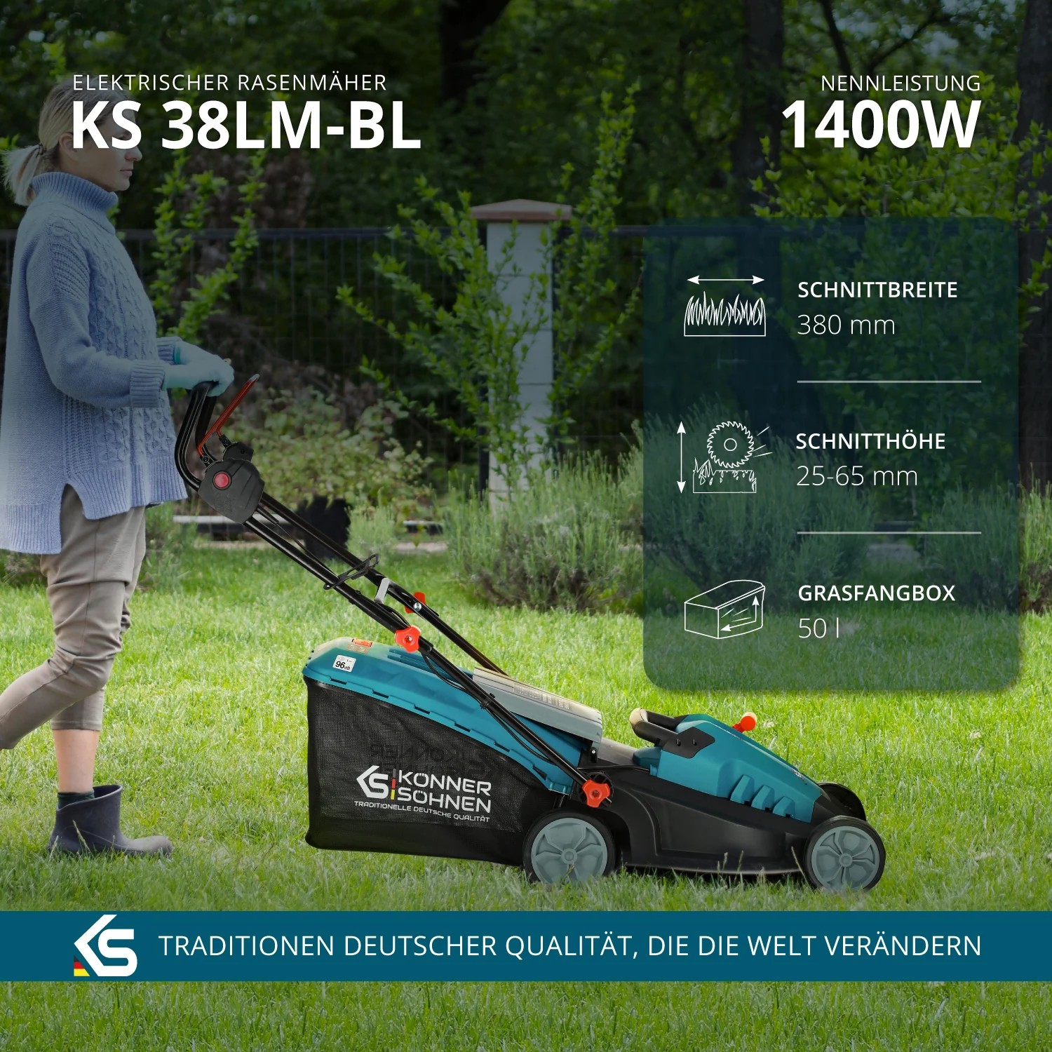 Elektrischer Rasenmäher KS 38LM-BL – Bild 6