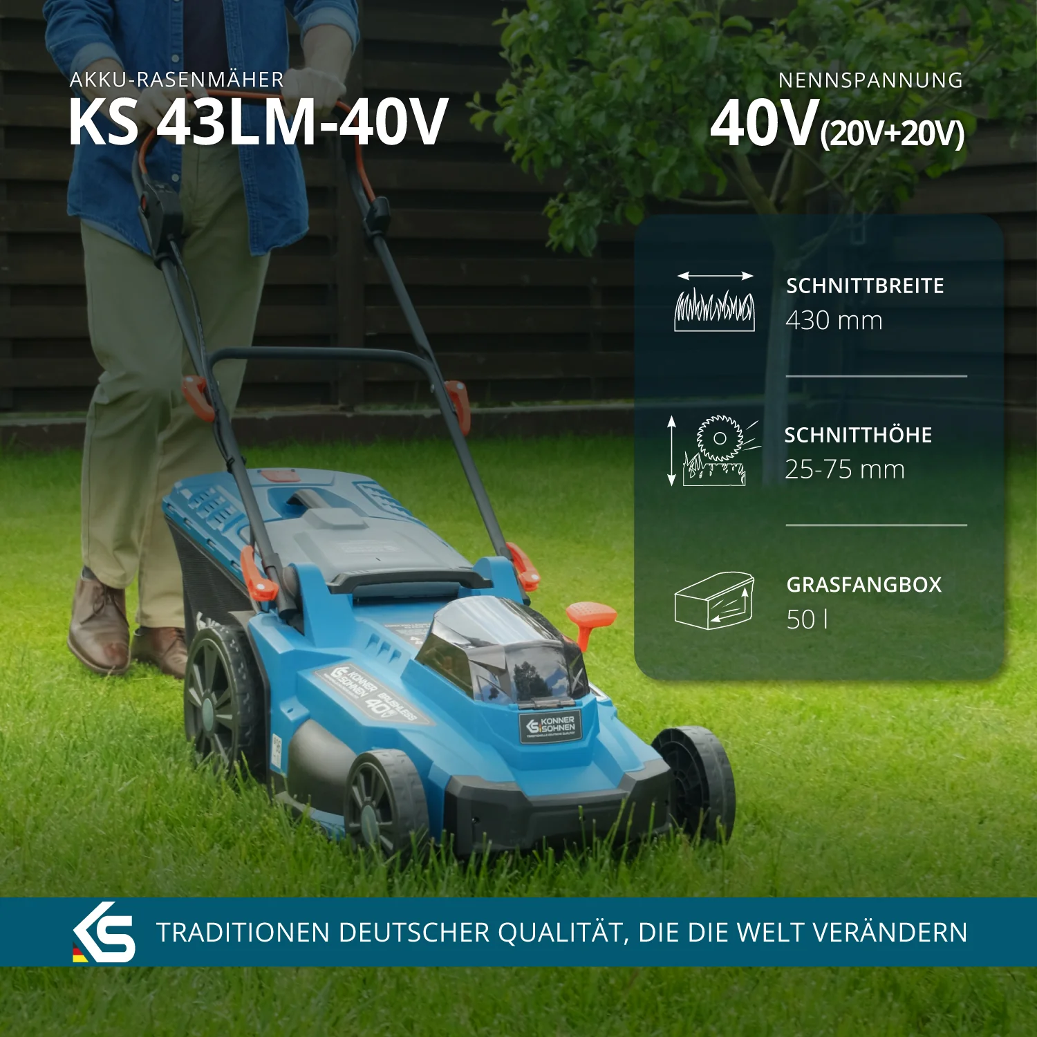 Akku-Rasenmäher KS 43LM-40V – Bild 10