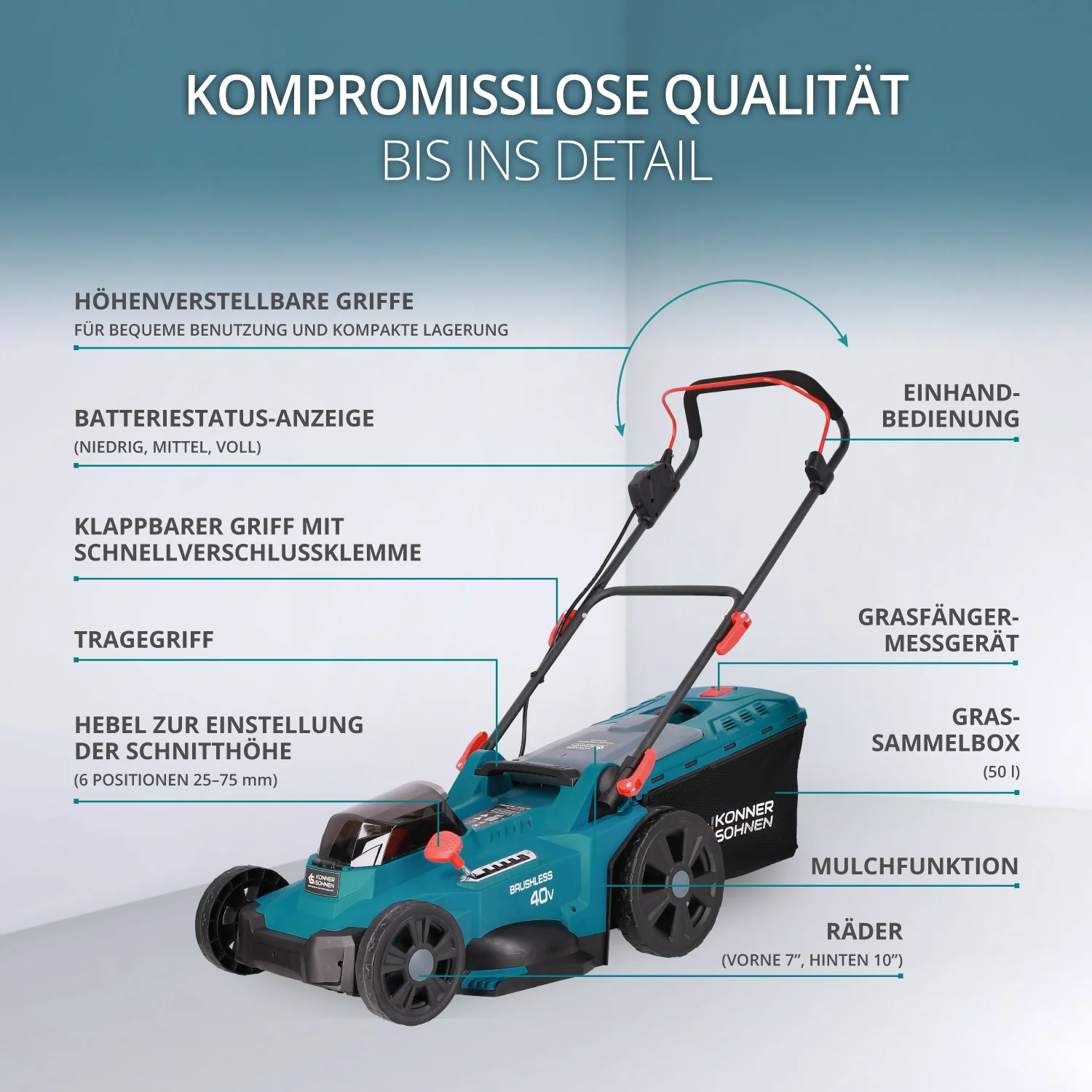 Akku-Rasenmäher KS 43LM-40V – Bild 8
