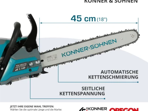 Benzin-Kettensäge KS CS31G-18 – Bild 4