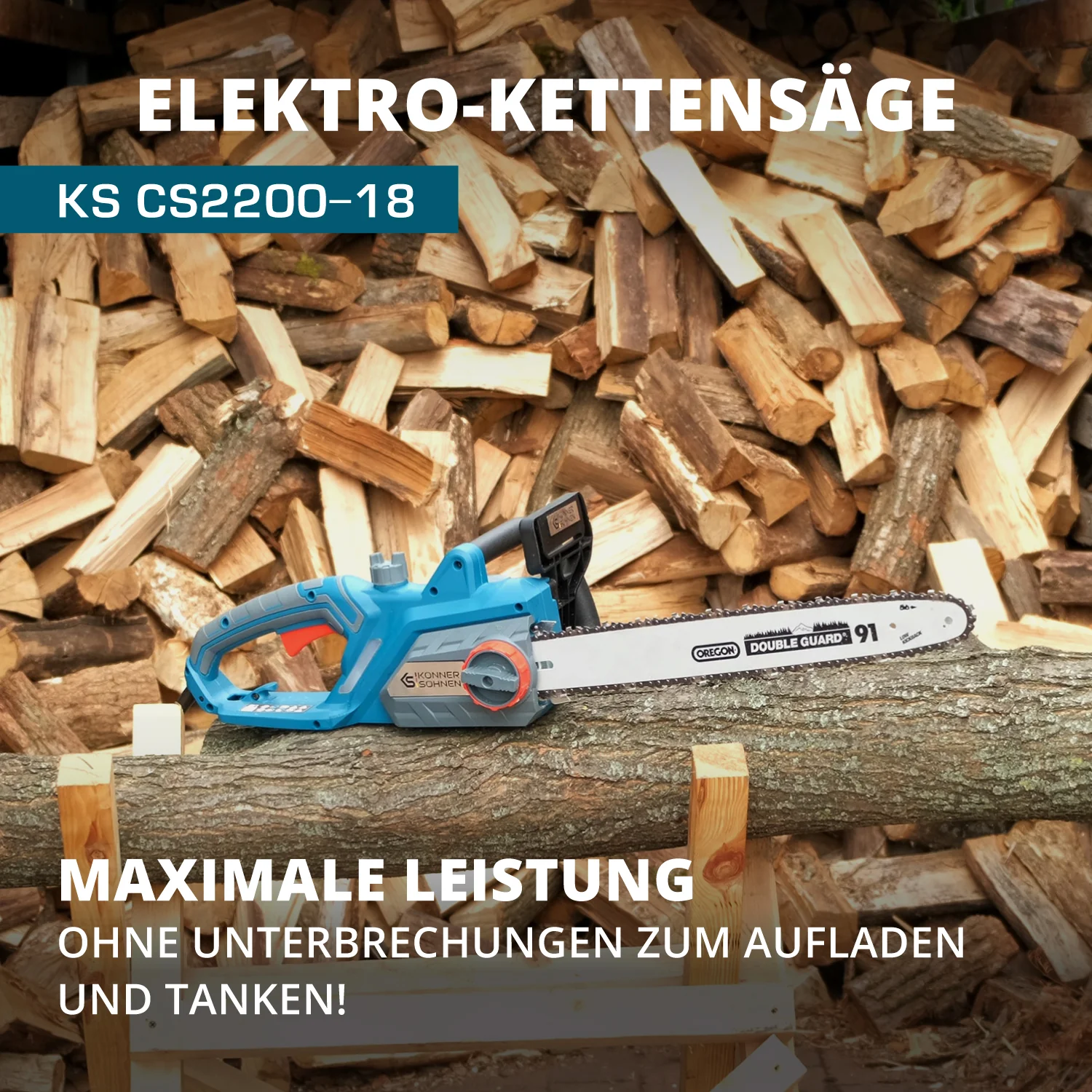Elektro-Kettensäge KS CS2400-18 – Bild 6