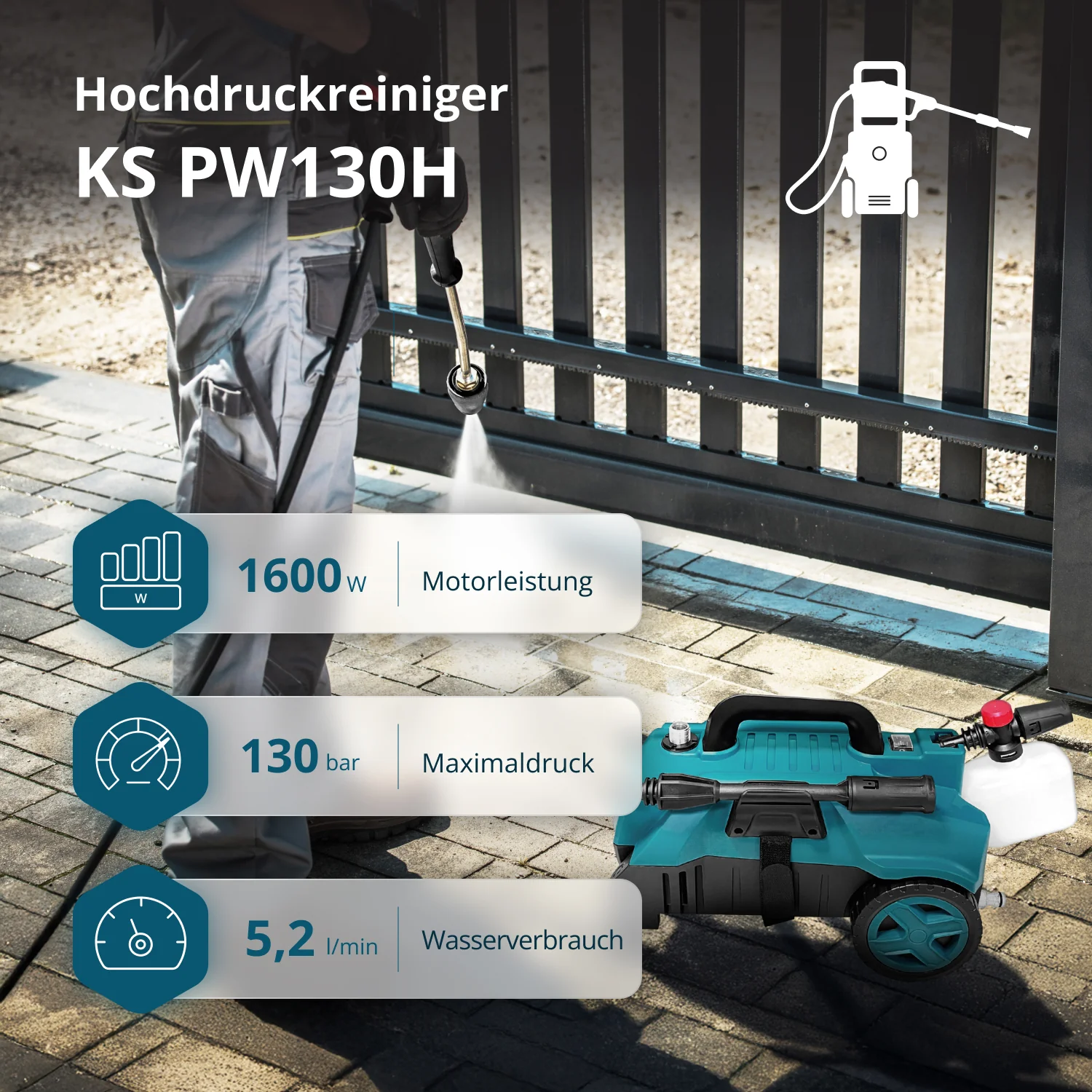 Hochdruckreiniger KS PW130H – Bild 6