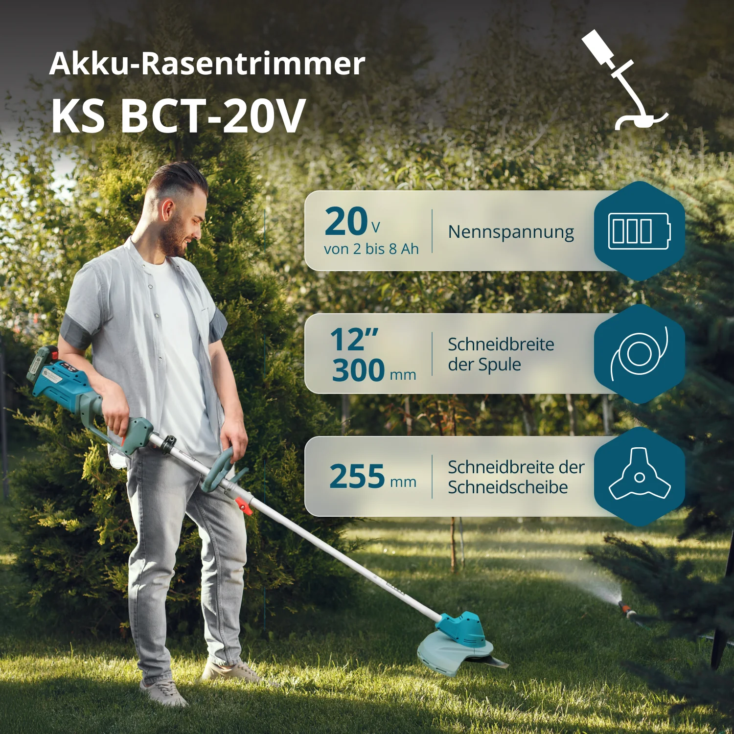 Akku-Rasentrimmer KS BCT-20V – Bild 2
